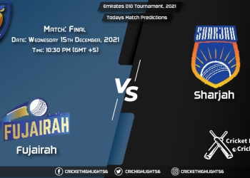 Emirates D10 Tournament, 2021, Match Final FUJ vs SHA, Playing 11 & Today's Match Predictions
