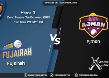 FUJ vs AJM, Live Scorecard, Match 3, December 7, 2021, Live Cricket Score, Emirates D10 Tournament, 2021