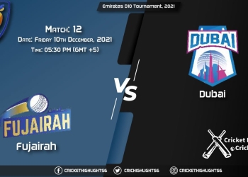 FUJ vs DUB, Live Scorecard, Match 12, December 10, 2021, Live Cricket Score, Emirates D10 Tournament, 2021