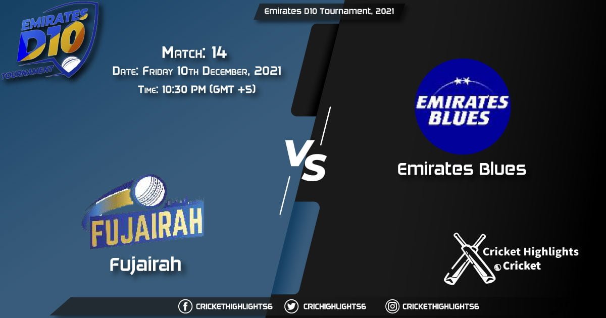 FUJ vs EMB, Live Scorecard, Match 14, December 10, 2021, Live Cricket Score, Emirates D10 Tournament, 2021