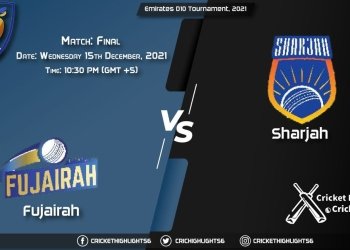 FUJ vs SHA, Live Scorecard, Match Final, December 15, 2021, Live Cricket Score, Emirates D10 Tournament, 2021