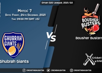 GGI vs BOB, Live Scorecard, Match 7, December 24, 2021, Live Cricket Score, Oman D20 League, 202122