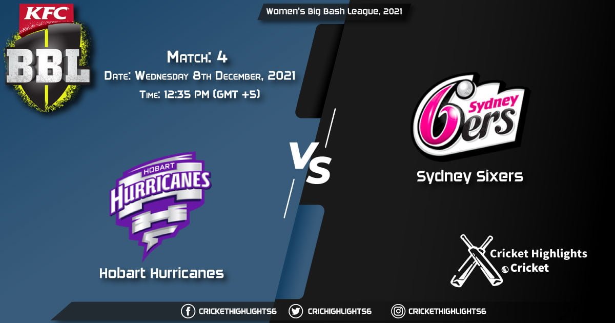 HUR vs SIX, Live Scorecard, Match 4, December 8, 2021, Live Cricket Score, Big Bash League, 202122