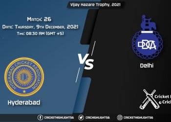HYD vs DEL, Live Scorecard, Match 26, December 9, 2021, Live Cricket Score, Vijay Hazare Trophy, 2021