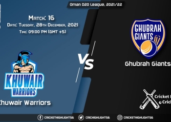 KHW vs GGI, Live Scorecard, Match 16, December 28, 2021, Live Cricket Score, Oman D20 League, 202122