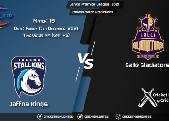 Lanka Premier League, 2021, Match 19 JK vs GG, Playing 11 & Today's Match Predictions