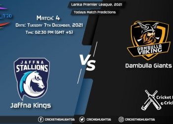 Lanka Premier League, 2021, Match 4 JK vs DG, Playing 11 & Today's Match Predictions