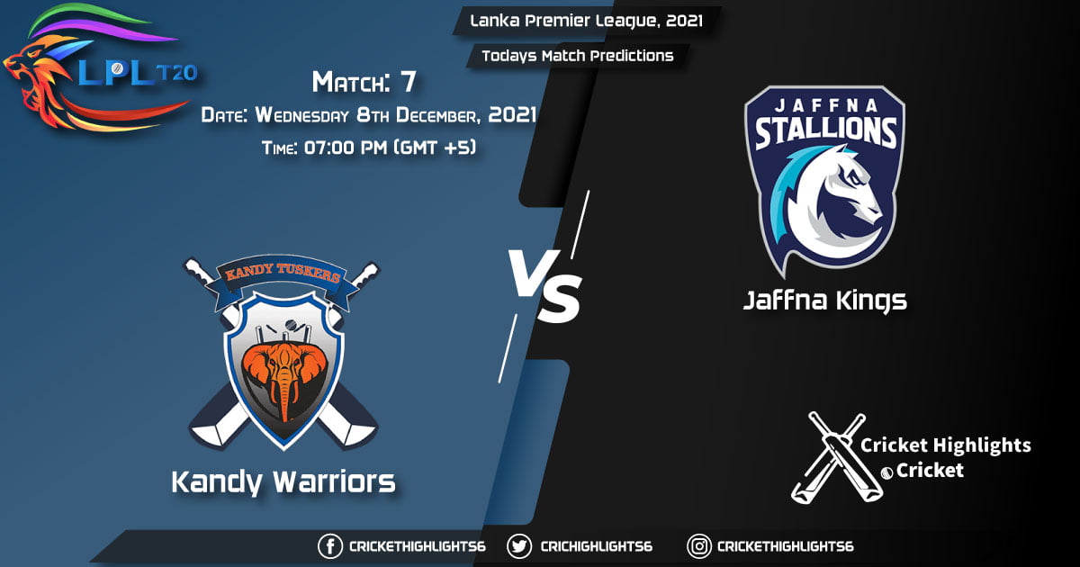 Lanka Premier League, 2021, Match 7 KW vs JK, Playing 11 & Today's Match Predictions