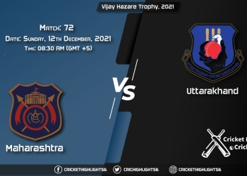 MAH vs UT, Live Scorecard, Match 72nd, December, 12, 2021, Live Cricket Score, Vijay Hazare Trophy, 2021