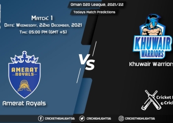 Oman D20 League, 202122, Match 1 AMR vs KHW, Playing 11 Today's Match Predictions