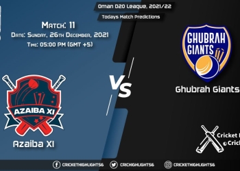 Oman D20 League, 202122, Match 11 ZA vs GGI, Playing 11 & Today's Match Predictions