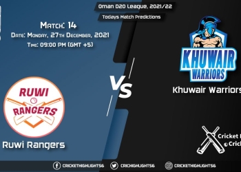 Oman D20 League, 202122, Match 14 RUR vs KHW, Playing 11 & Today's Match Predictions