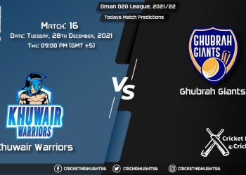 Oman D20 League, 202122, Match 16 KHW vs GGI, Playing 11 & Today's Match Predictions