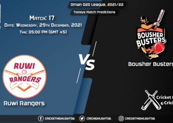 Oman D20 League, 202122, Match 17 RUR vs BOB, Playing 11 & Today's Match Predictions