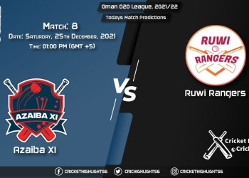 Oman D20 League, 202122, Match 8 AZA vs RUR, Playing 11 & Today's Match Predictions