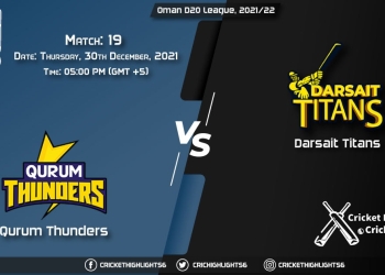 QUT vs DAT, Live Scorecard, Match 19, December 30, 2021, Live Cricket Score, Oman D20 League, 202122