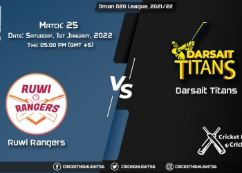 RUR vs DAT, Live Scorecard, Match 25, January 1, 2021, Live Cricket Score, Oman D20 League, 202122