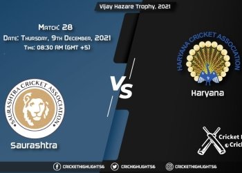 SAU vs HAR, Live Scorecard, Match 28, December 9, 2021, Live Cricket Score, Vijay Hazare Trophy, 2021