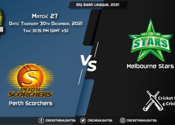 SCO vs STA, Live Scorecard, Match 27, December 30, 2021, Live Cricket Score, Big Bash League, 202122