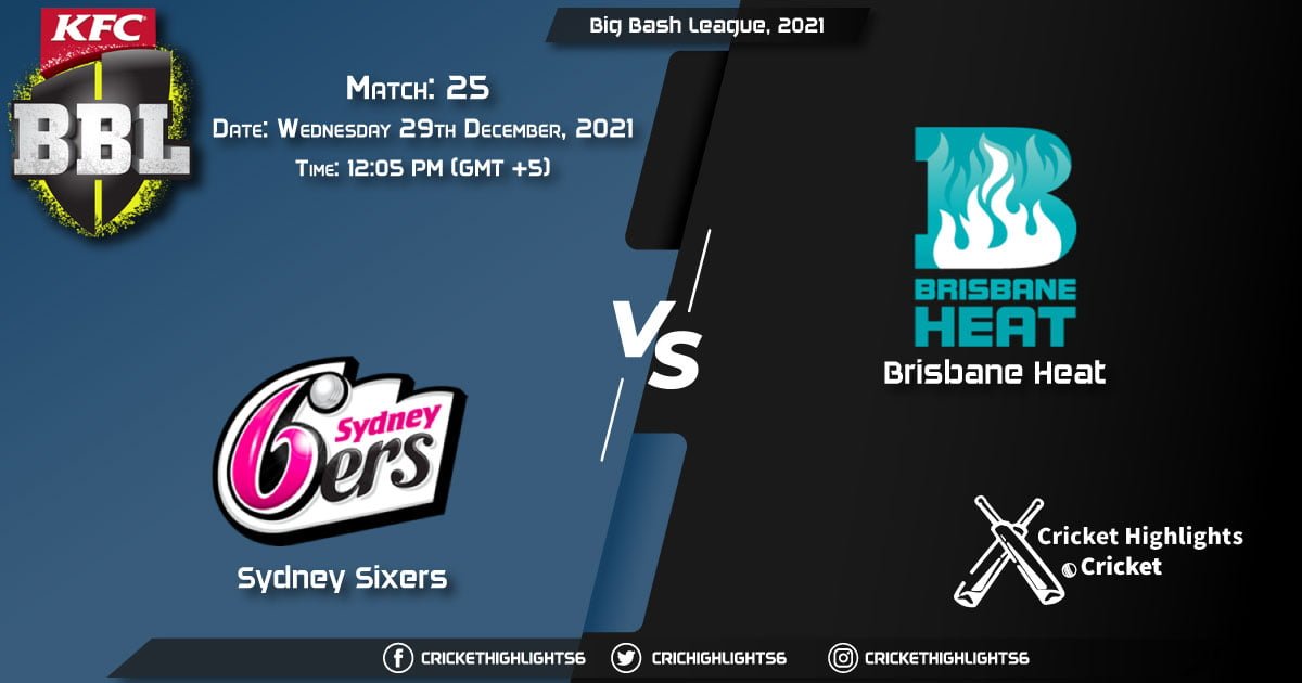 SIX vs HEA, Live Scorecard, Match 25, December 29, 2021, Live Cricket Score, Big Bash League, 202122