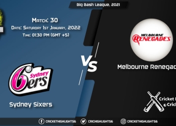 SIX vs REN, Live Scorecard, Match 30, January 1, 2021, Live Cricket Score, Big Bash League, 202122