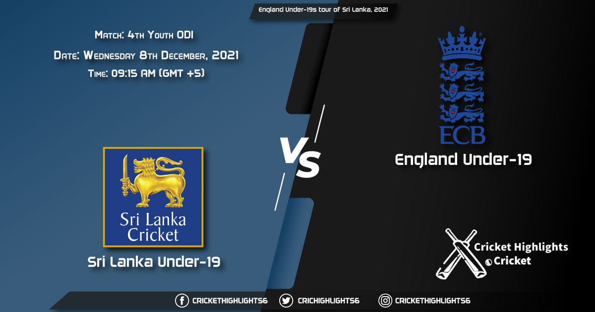 SL-U19 vs EN-U19, Live Scorecard, Match 4th Youth ODI, December 8, 2021, Live Cricket Score, England Under-19s tour of Sri Lanka, 2021