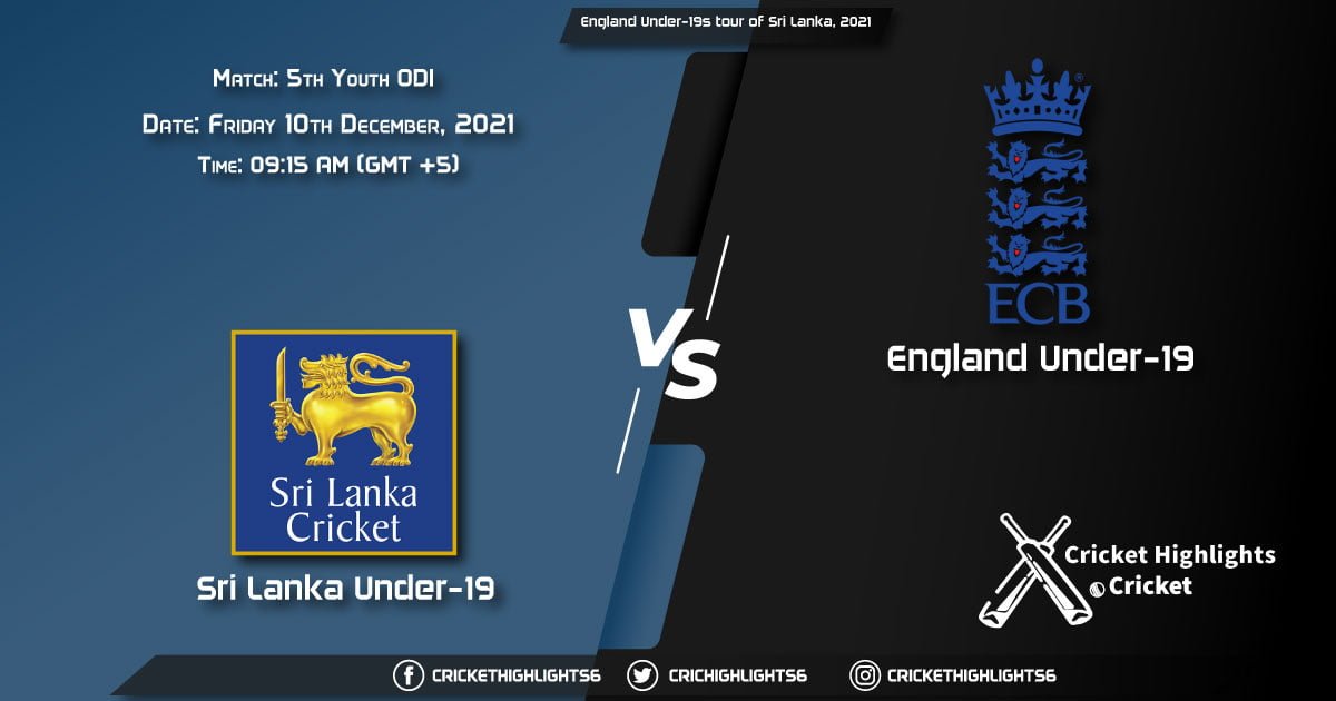 SL-U19 vs EN-U19, Live Scorecard, Match 5th Youth ODI, December 10, 2021, Live Cricket Score, England Under-19s tour of Sri Lanka, 2021