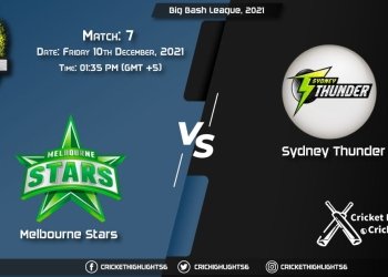 STA vs THU, Live Scorecard, Match 7, December 10, 2021, Live Cricket Score, Big Bash League, 202122