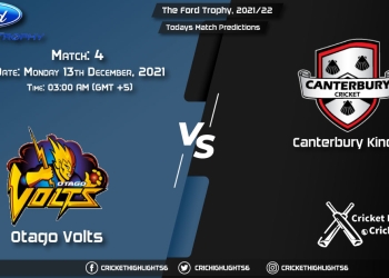The Ford Trophy, 202122, Match 4 OV vs CTM, Playing 11 & Today's Match Predictions