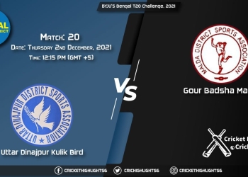 UDK vs GBM, Live Scorecard, Match 20, December 2, 2021, Live Cricket Score, BYJU'S Bengal T20 Challenge, 2021
