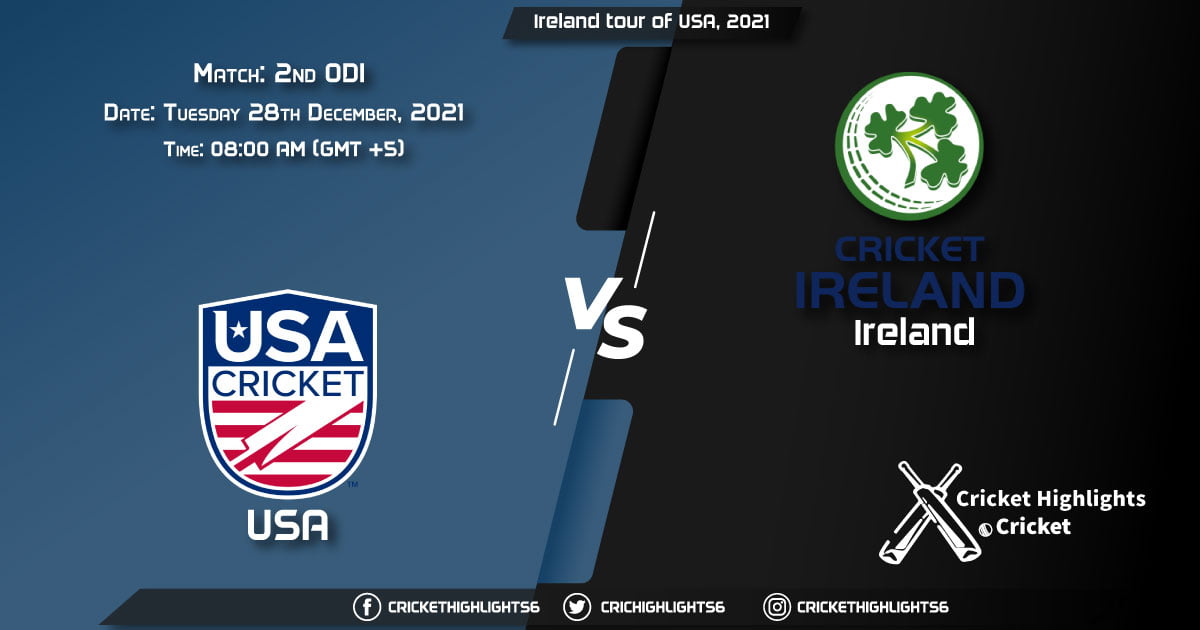 USA vs IRE, Live Scorecard, Match 2nd ODI, December 28, 2021, Live Cricket Score, Ireland tour of USA, 2021