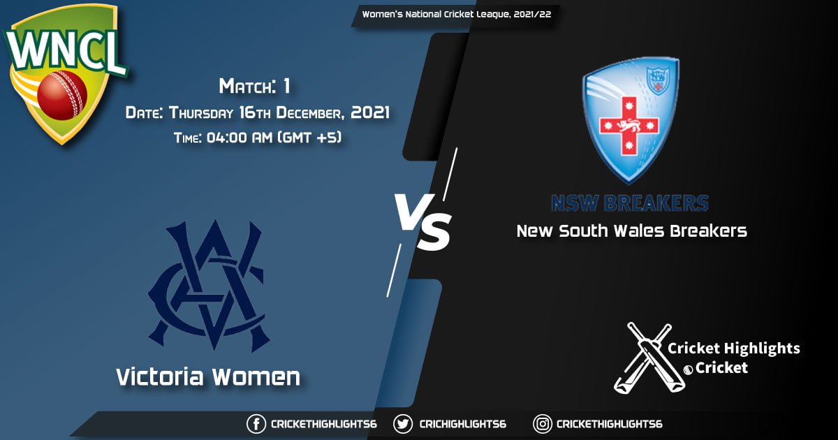 VCT-W vs NSW-W, Live Scorecard, Match 1, December 16, 2021, Live Cricket Score, Women's National Cricket League, 202122