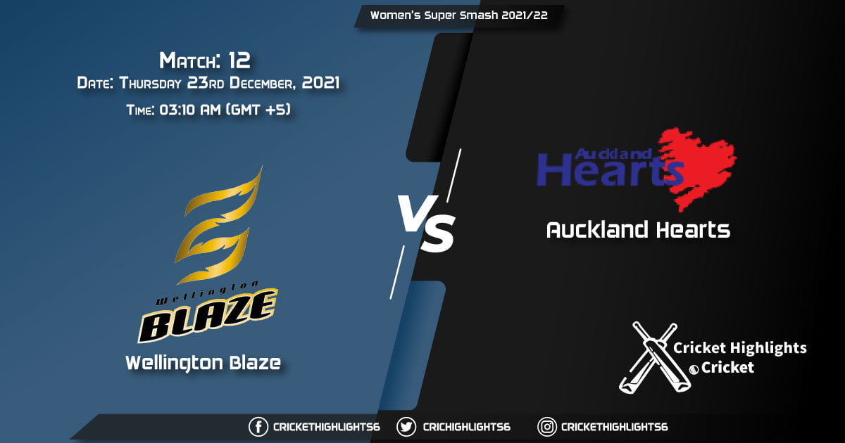 WB-W vs AH-W, Live Scorecard, Match 12, December 23, 2021, Live Cricket Score, Women's Super Smash 202122