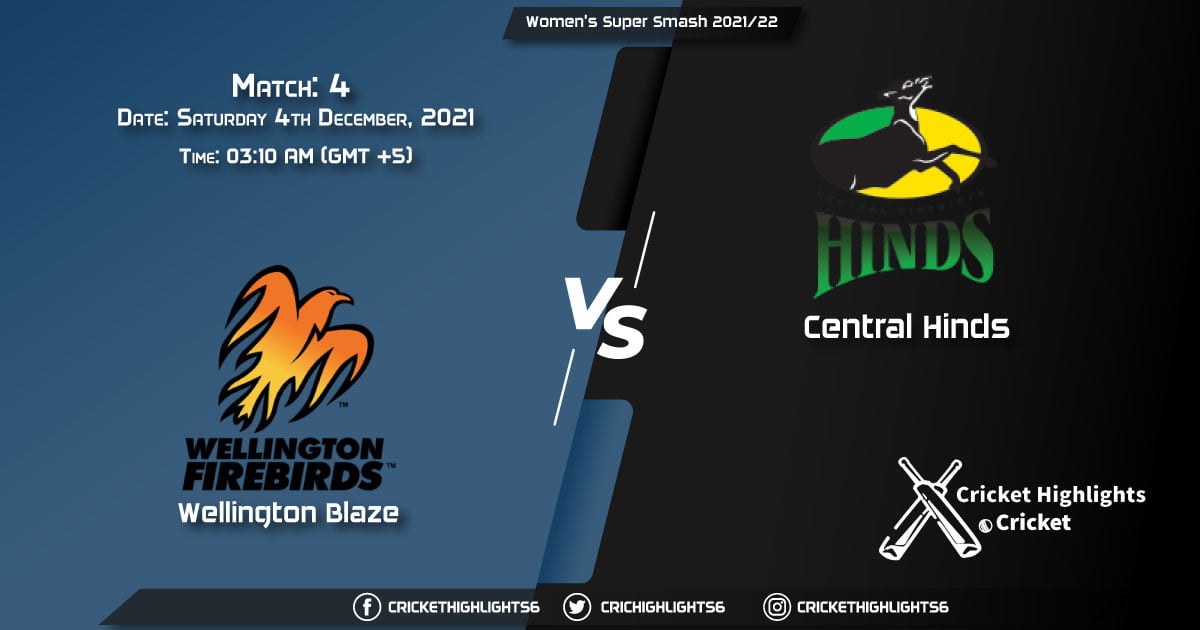 WB-W vs CH-W, Live Scorecard, Match 4, December 4, 2021, Live Cricket Score, Dream11 Women's Super Smash 202122