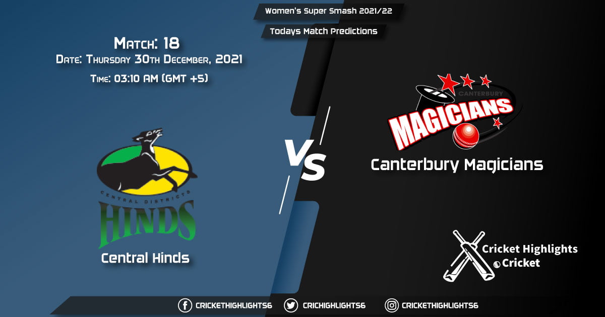 Women's Super Smash 202122, Match 18 CH-W vs CM-W, Playing 11 & Today's Match Predictions