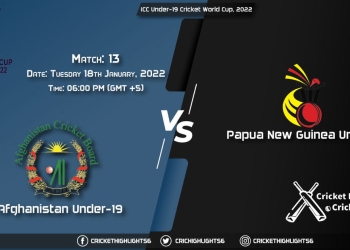 AF-U19 vs PNG-U19, Live Scorecard, Match 13, January 18, 2022, Live Cricket Score, ICC Under-19 Cricket World Cup, 2022