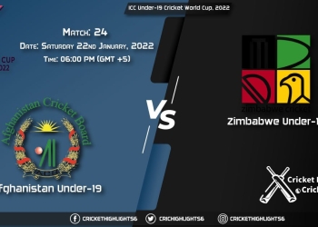 AF-U19 vs ZIM-U19, Live Scorecard, Match 24, January 22, 2022, Live Cricket Score, ICC Under-19 Cricket World Cup, 2022