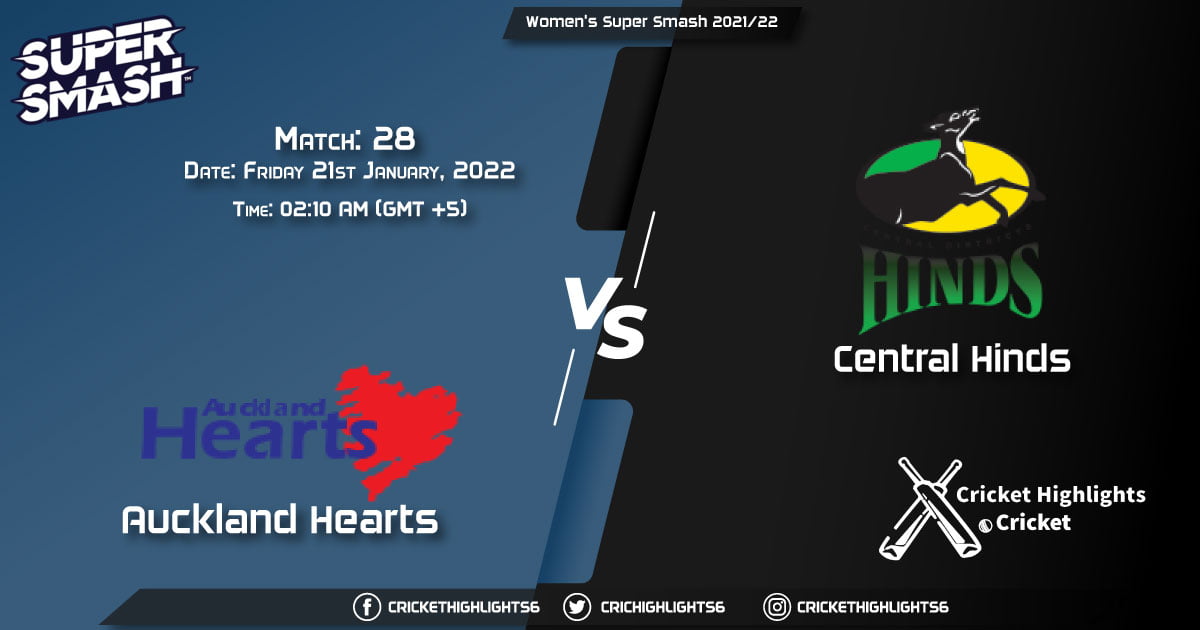 AH-W vs CH-W, Live Scorecard, Match 28, January 21, 2022, Live Cricket Score, Women's Super Smash 202122