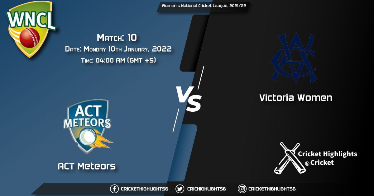 AM-W vs VCT-W, Live Scorecard, Match 10, January 10, 2022, Live Cricket Score, Women's National Cricket League, 202122