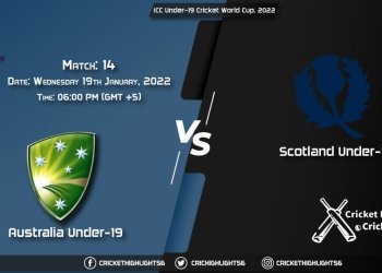AU-U19 vs SCO-U19, Live Scorecard, Match 14, January 19, 2022, Live Cricket Score, ICC Under-19 Cricket World Cup, 2022