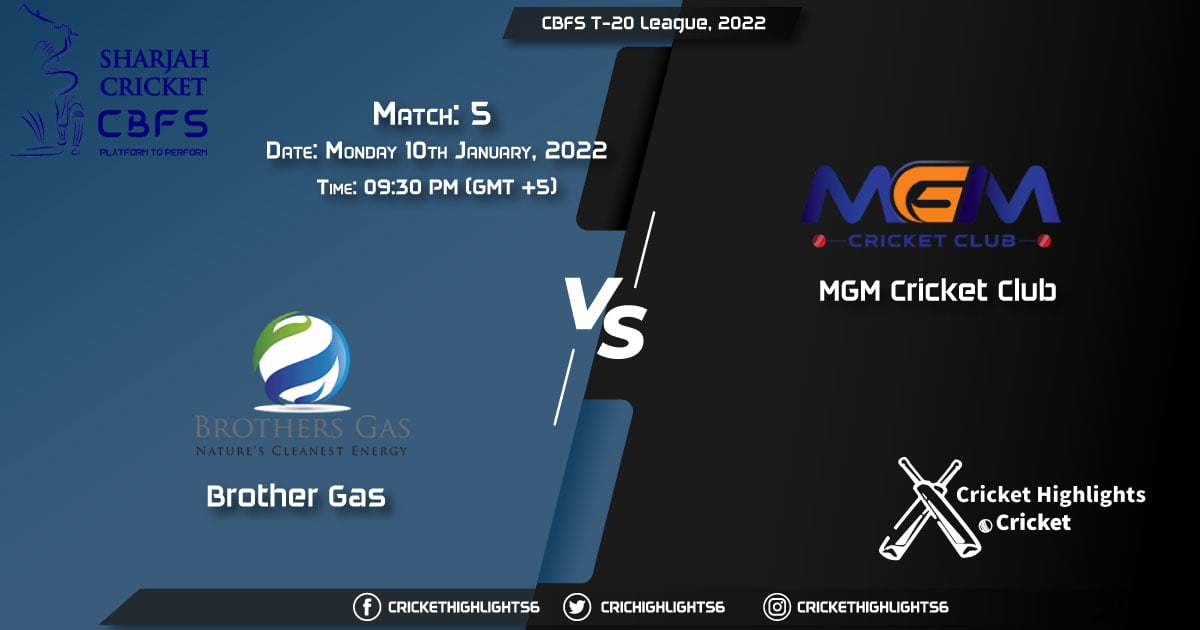 BG vs MGM, Live Scorecard, Match 5, January 10, 2022, Live Cricket Score, CBFS T-20 League, 2022