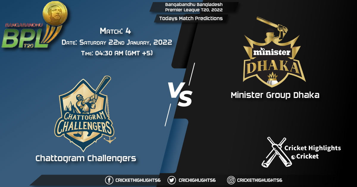 Bangabandhu Bangladesh Premier League T20, 2022, Match 4: CCH vs MGD, Playing 11 & Today’s Match Predictions