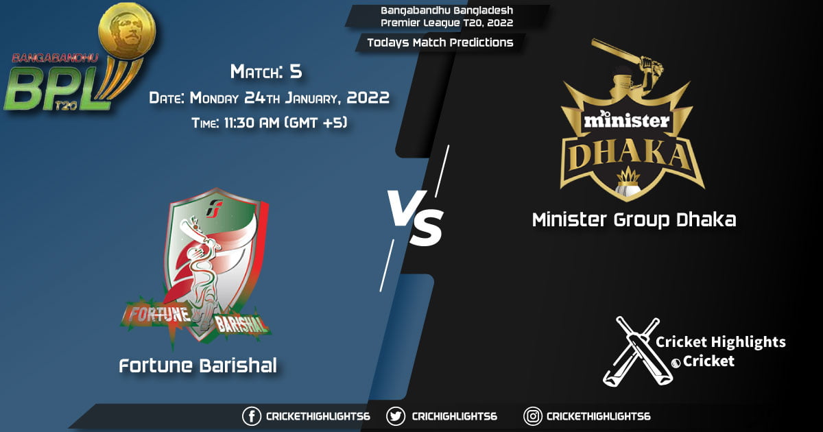Bangabandhu Bangladesh Premier League T20, 2022, Match 5 FBA vs MGD, Playing 11 & Today's Match Predictions