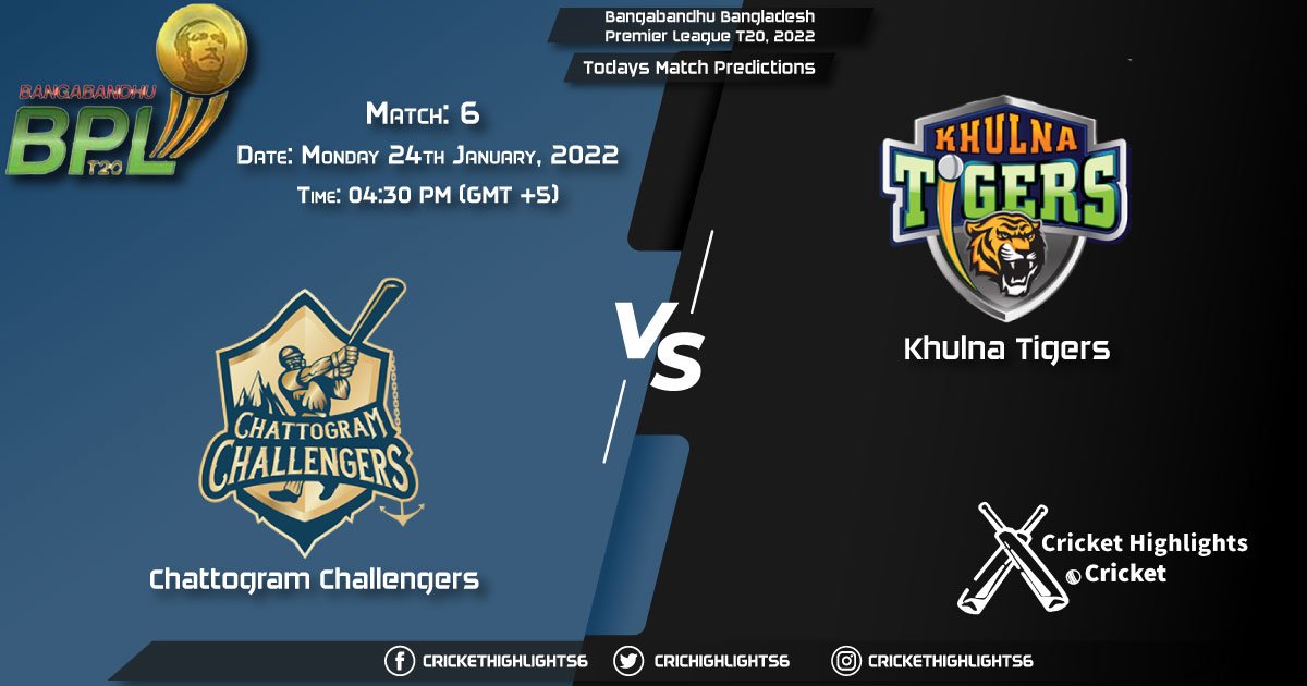 Bangabandhu Bangladesh Premier League T20, 2022, Match 6 CCH vs KHT, Playing 11 & Today's Match Predictions