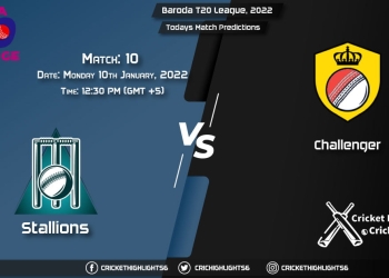 Baroda T20 League, 2022, Match 10 STA vs CHA, Playing 11 & Today's Match Predictions