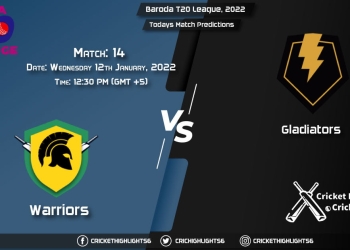 Baroda T20 League, 2022, Match 14 WAR vs GLA, Playing 11 & Today's Match Predictions