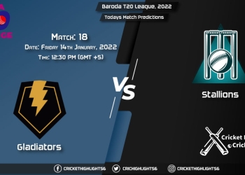 Baroda T20 League, 2022, Match 18 GLA vs STA, Playing 11 & Today's Match Predictions