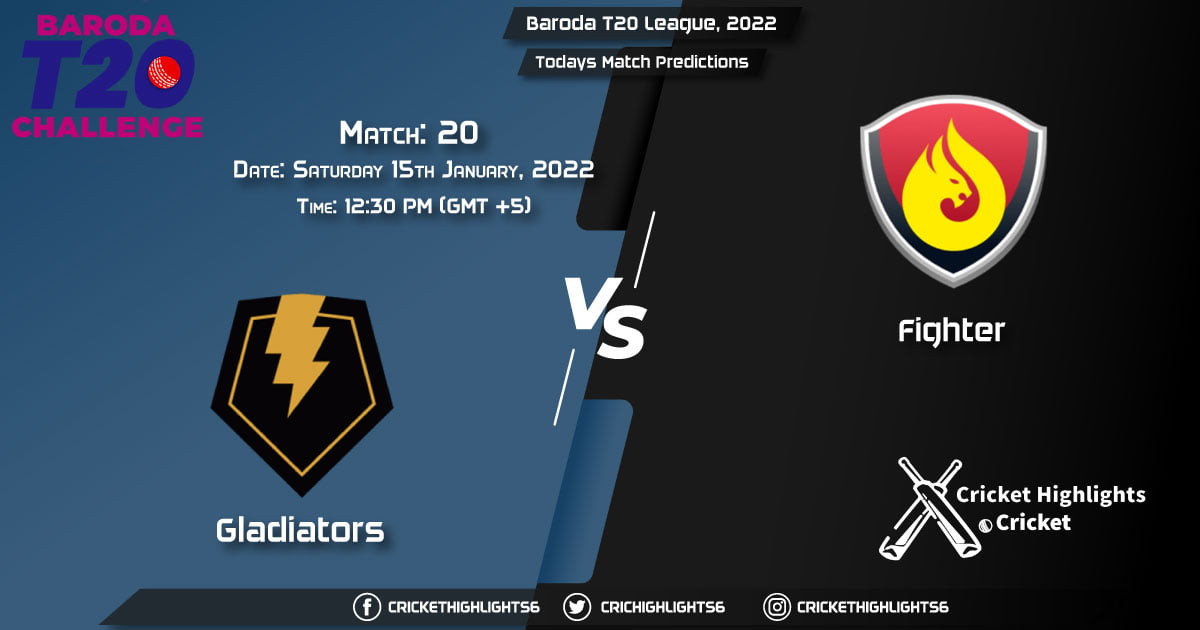 Baroda T20 League, 2022, Match 20 GLA vs FIG, Playing 11 & Today's Match Predictions
