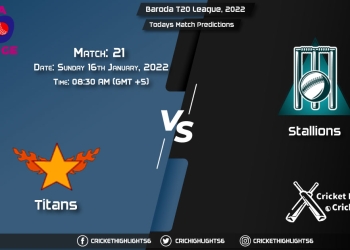 Baroda T20 League, 2022, Match 21 TIT vs STA, Playing 11 & Today's Match Predictions