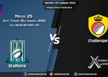 Baroda T20 League, 2022, Match 25 STA vs CHA, Playing 11 & Today's Match Predictions